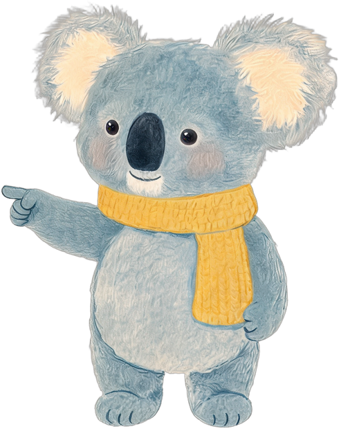 Koala points the way